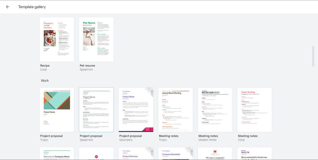 open google docs