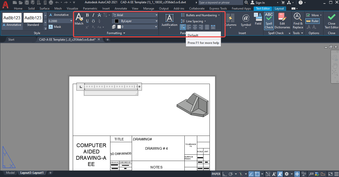 Adjust text formatting and style