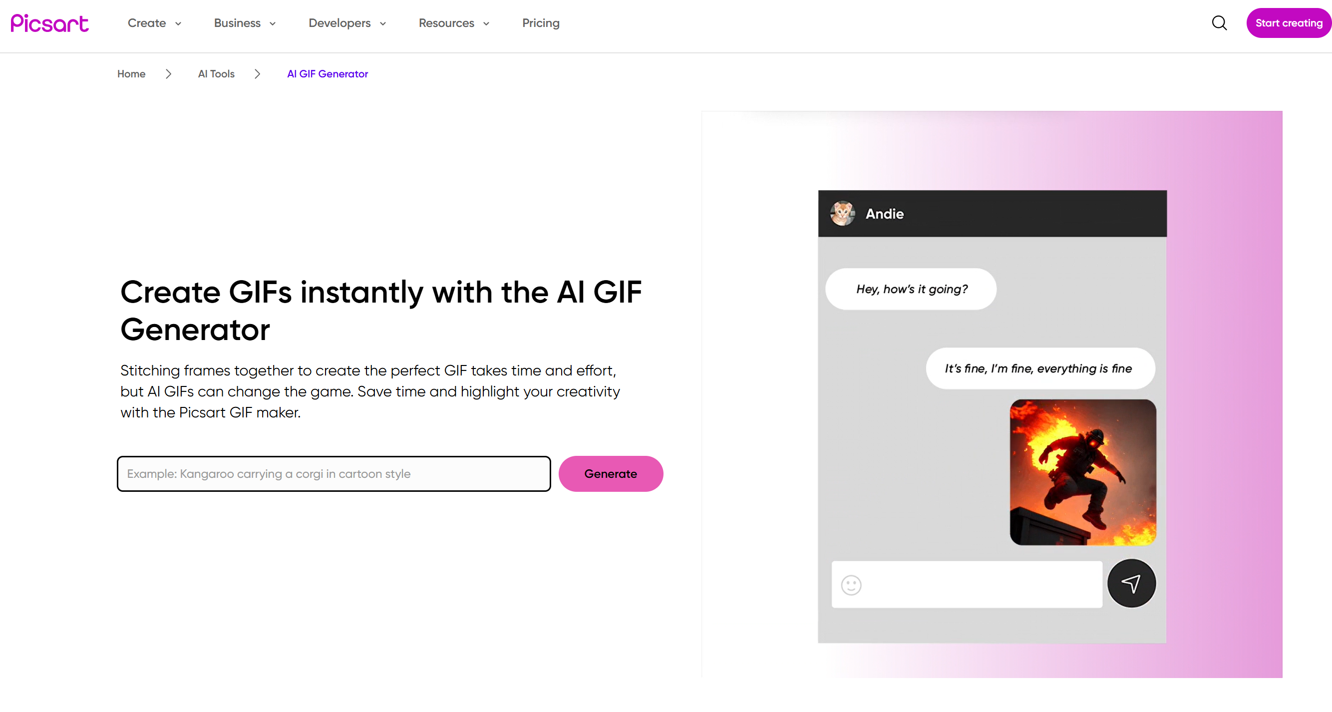 Picsart - a creative best online GIF maker