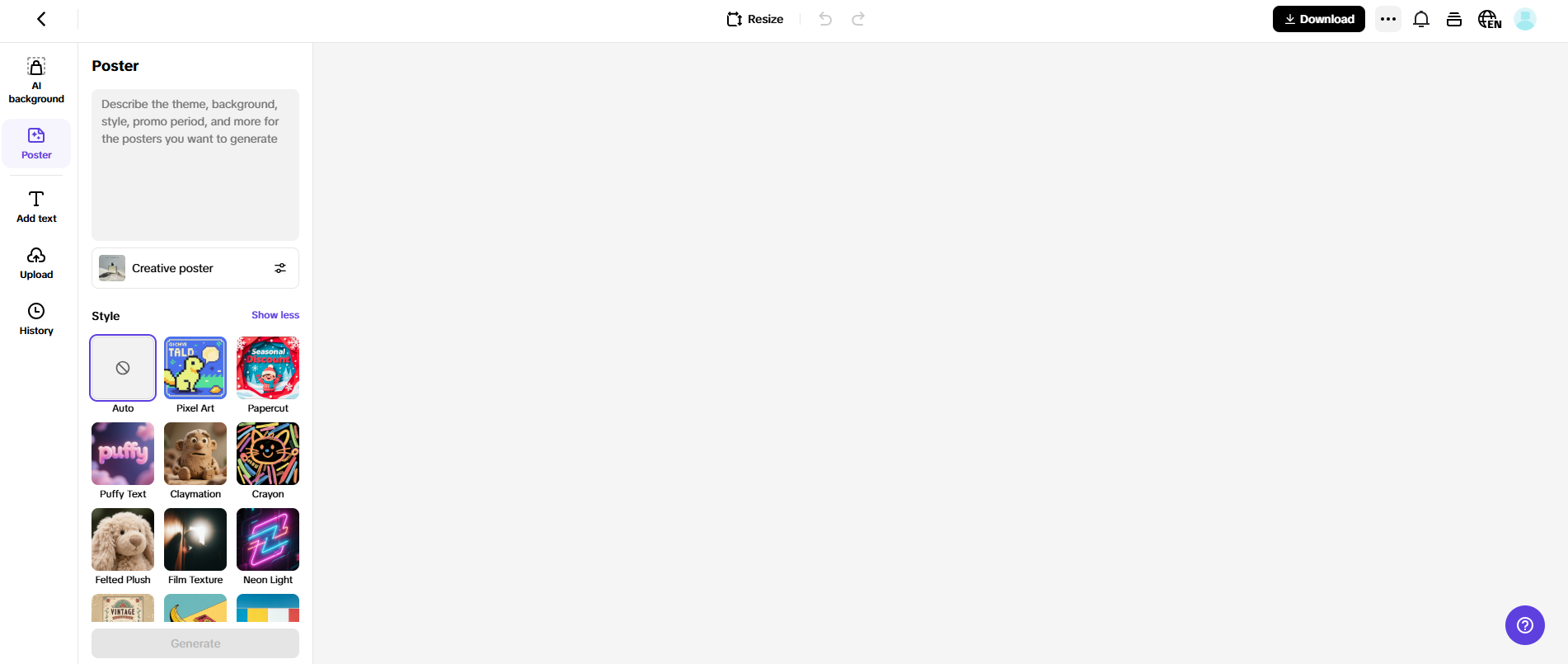 Create eye catching poster