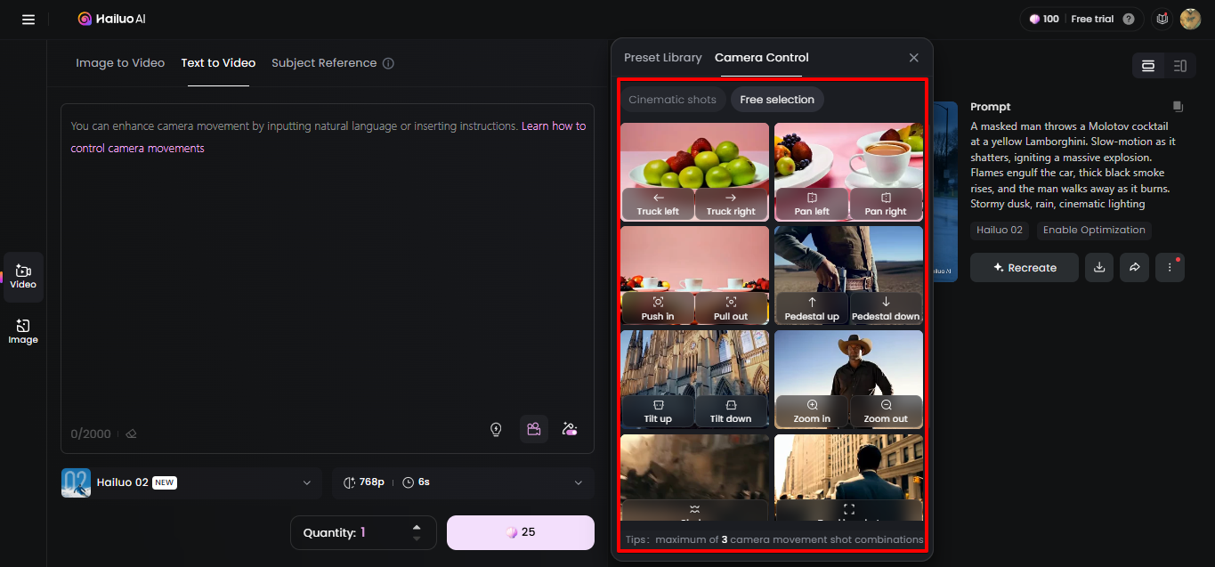Hailuo AI character animation and movement