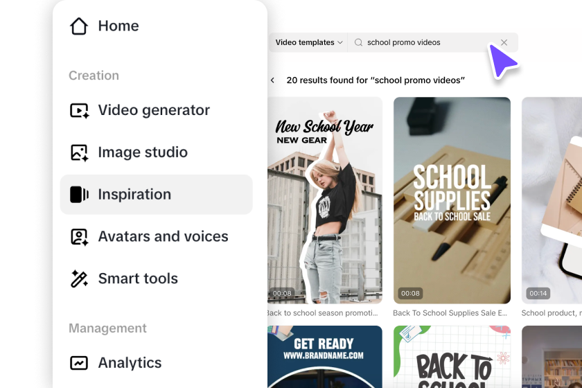 Video şablonu seçin
