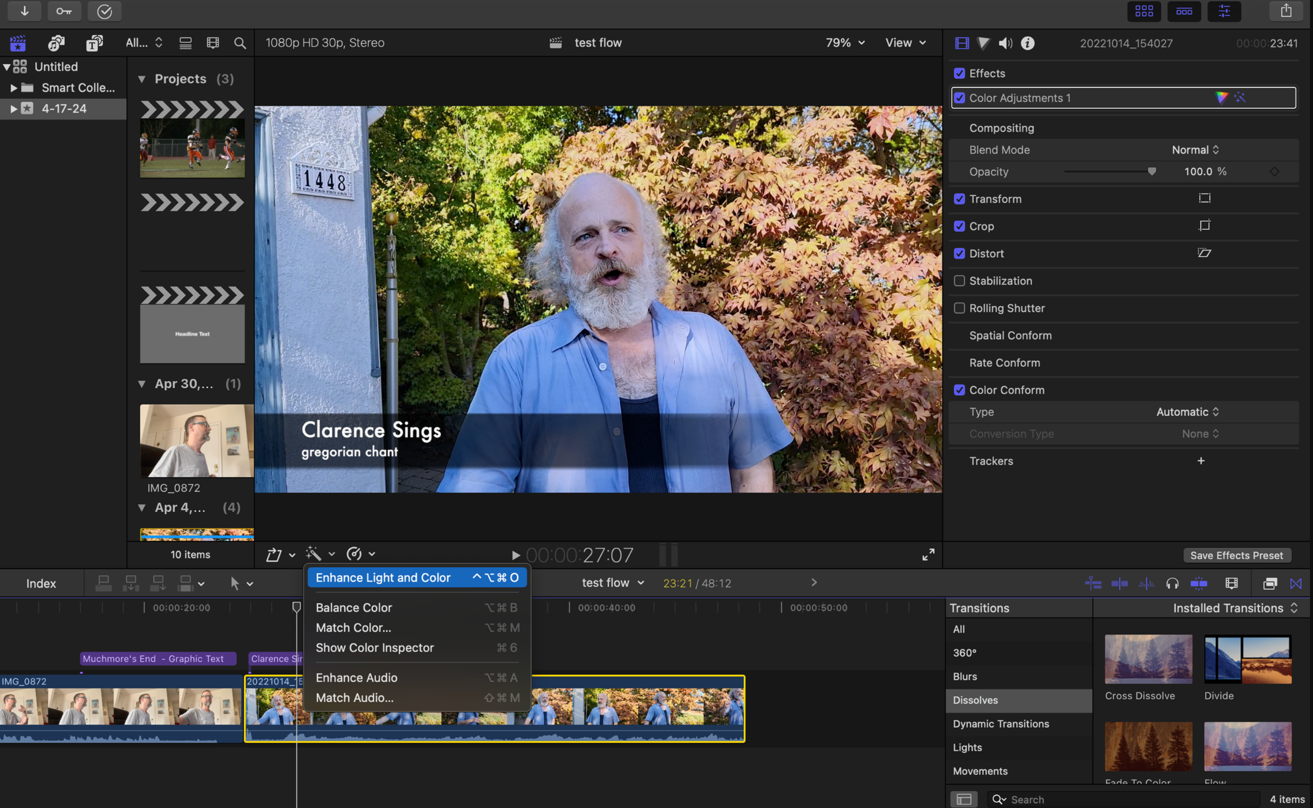 Інтерфейс Final Cut Pro на Mac