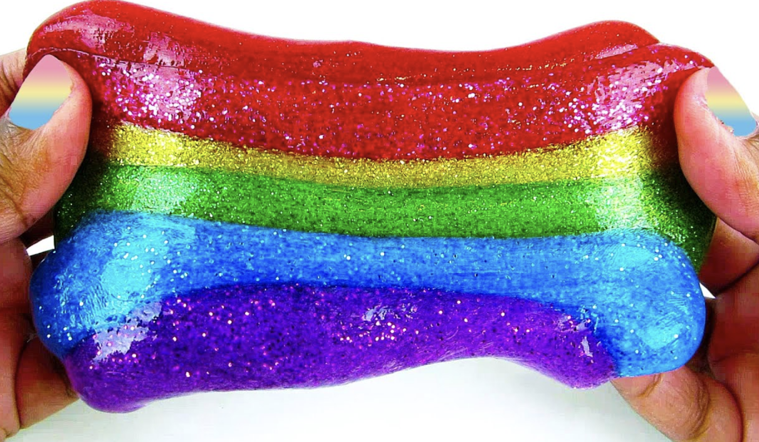 ASMR rövidnadrágban szereplő nyálkafajták-Glitter slime