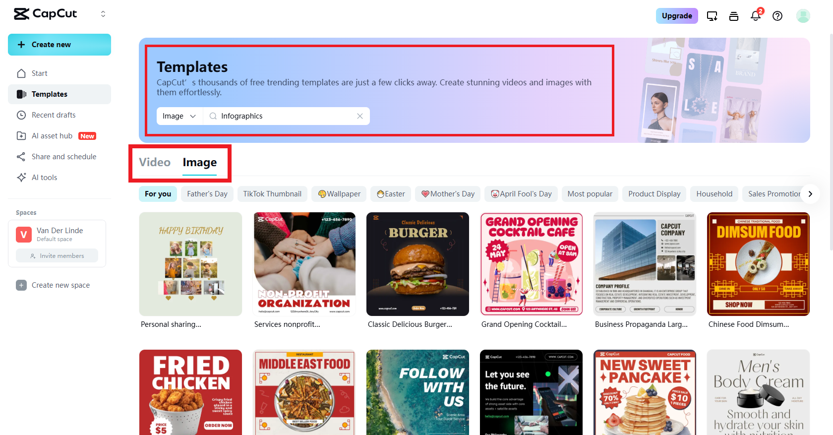 Search for the ideal infographic template