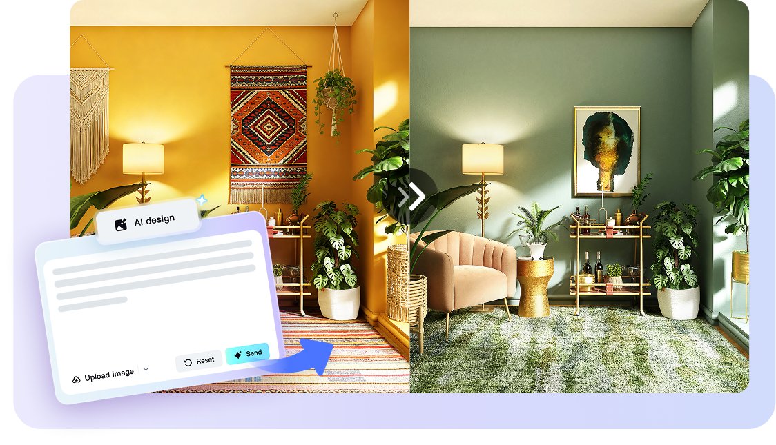 High-quality photorealistic room renders in seconds