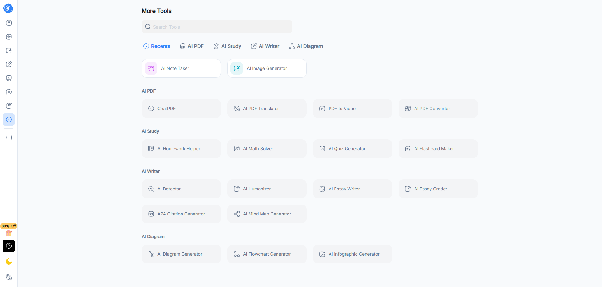 Other AI tools from NoteGPT