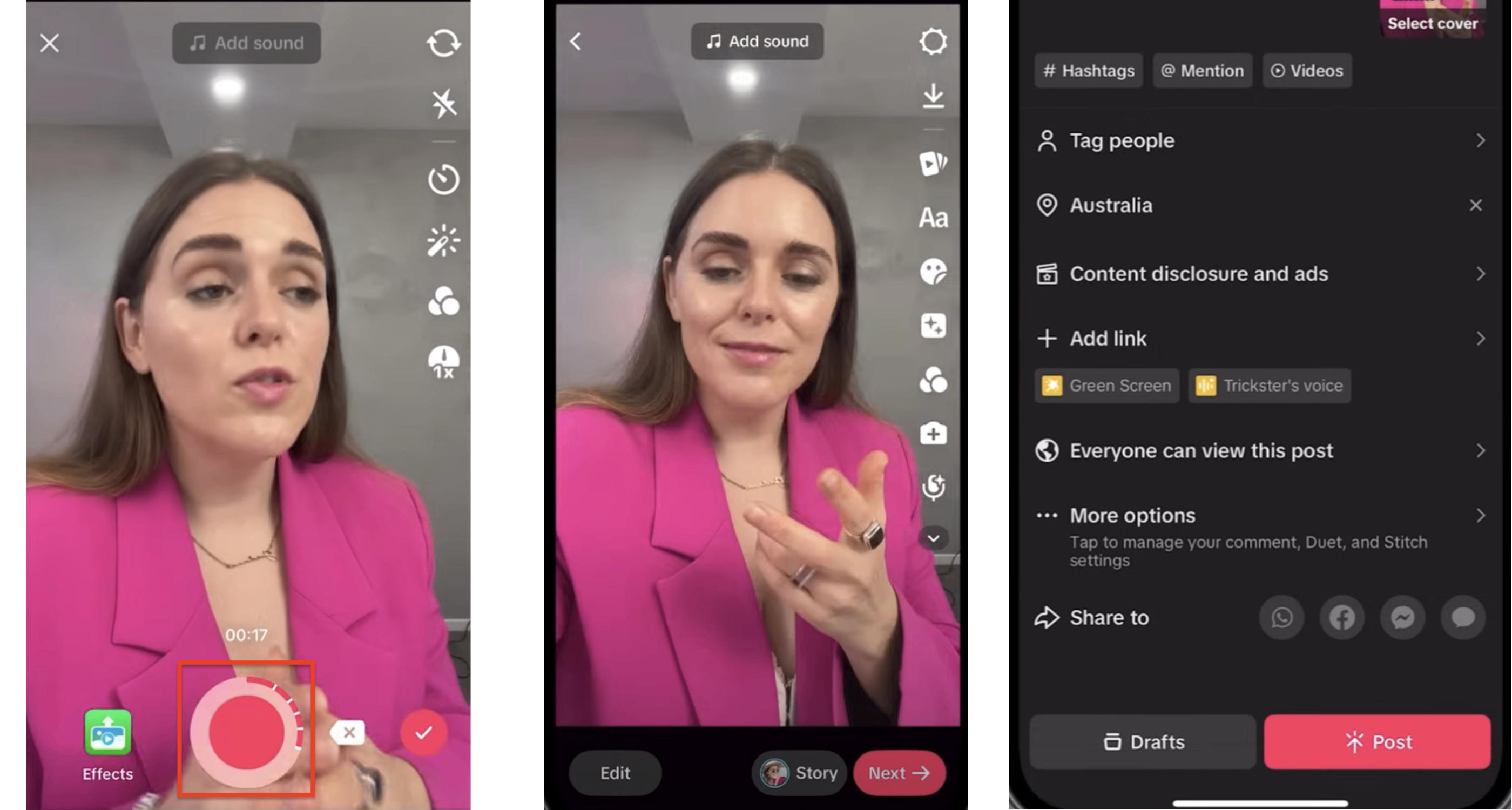 Cómo crear un video en TikTok