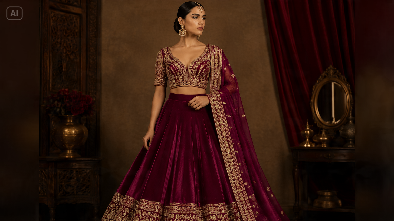 prompt gesehen mädchen lehenga