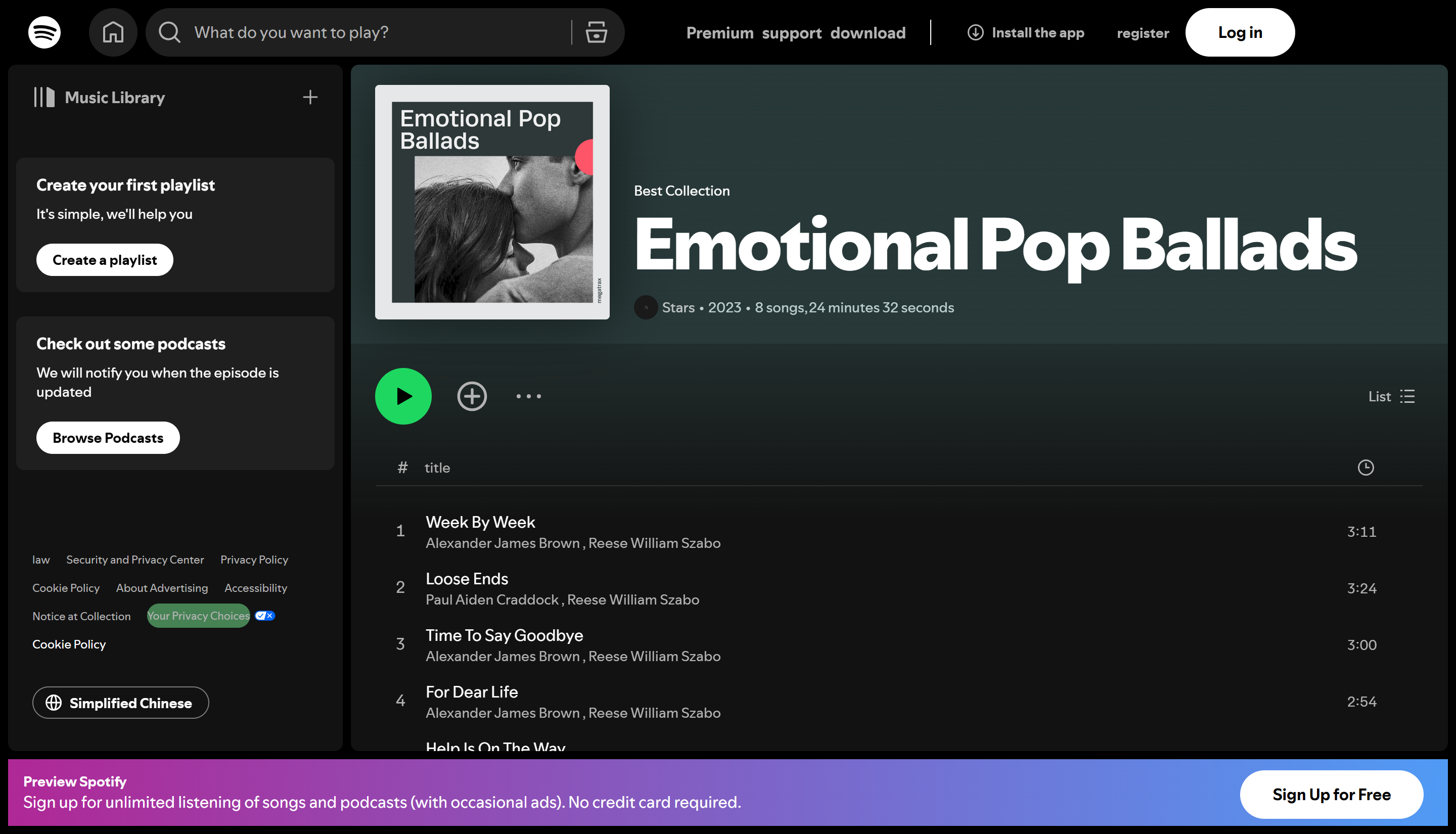 2024: Dominans av pop och känslomässiga ballader