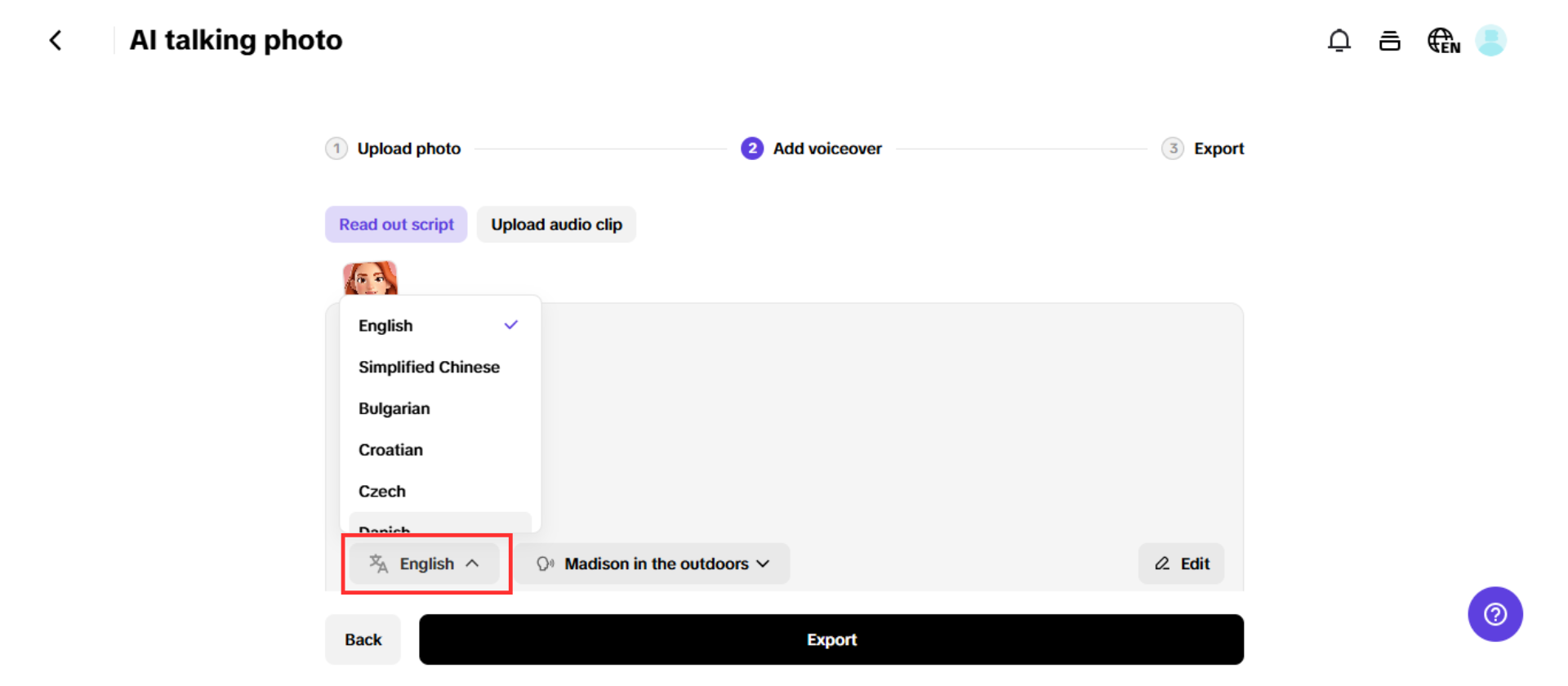 Translate your script