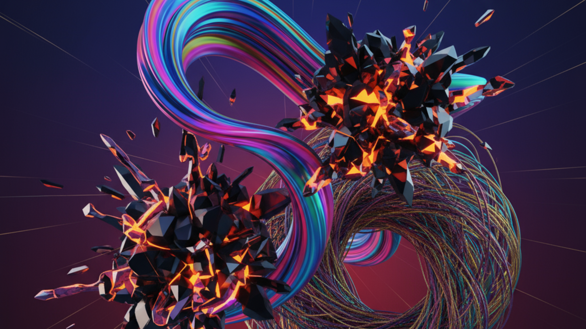 Use of 3D in abstract poster designs