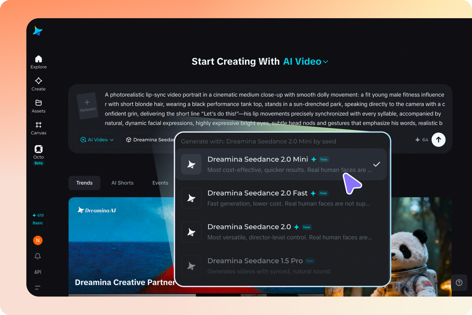Customize settings and generate