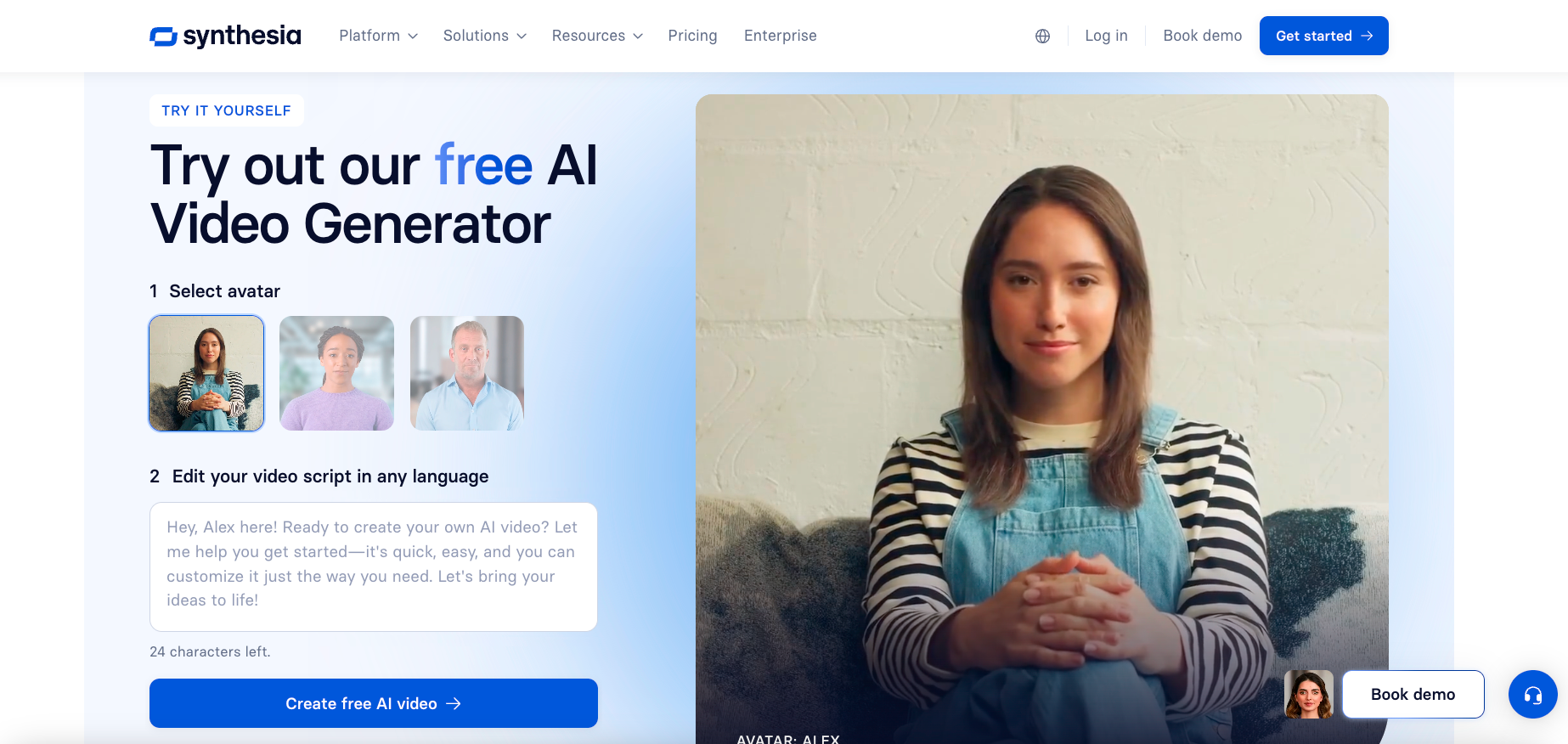 Criar vídeo de animação de texto online grátis