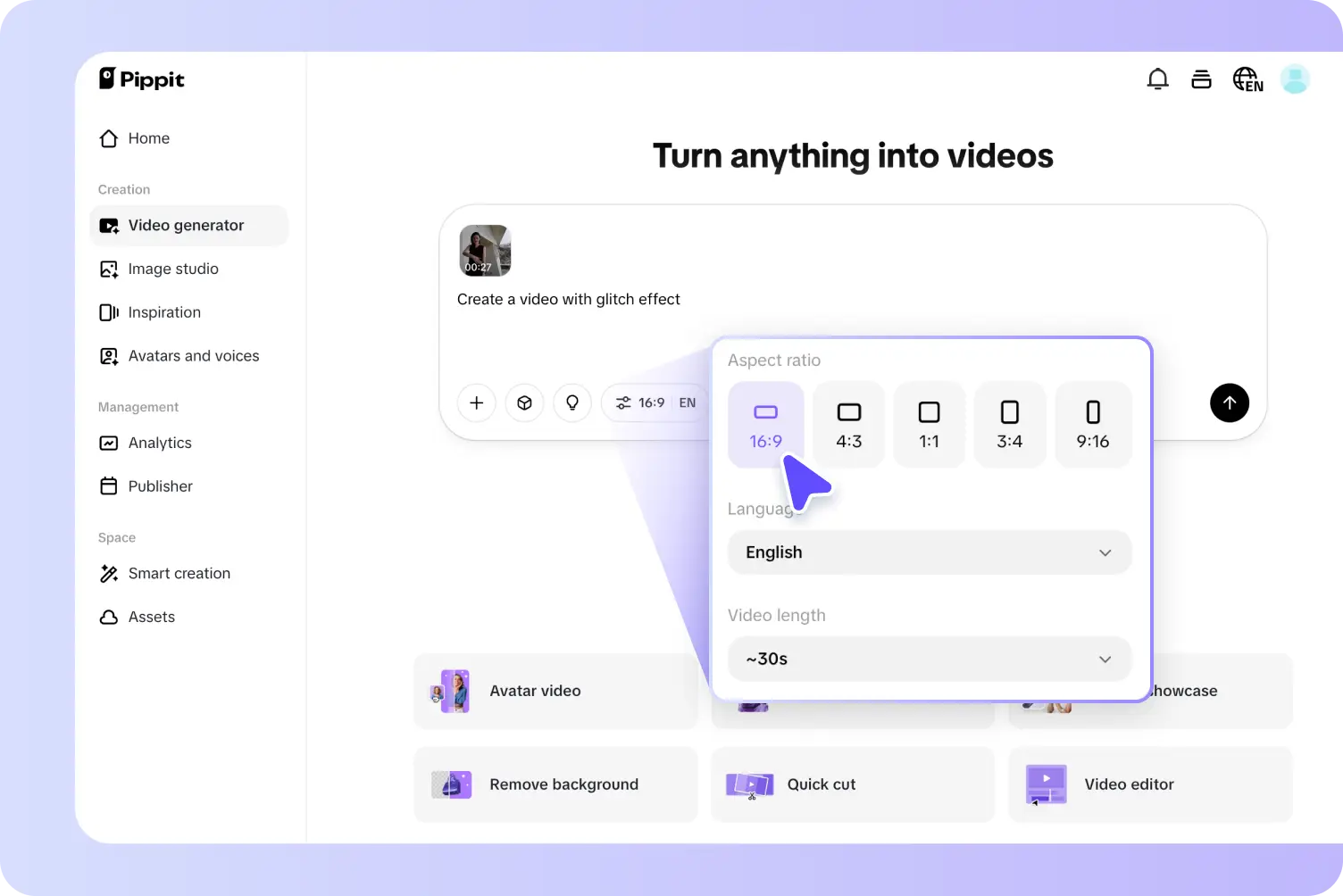 Generate a glitch video effect