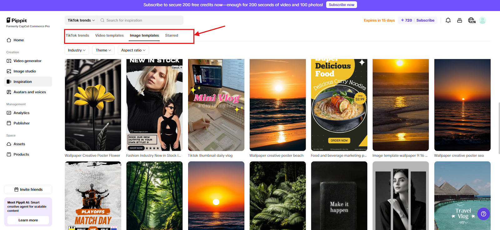 Customizable ad templates