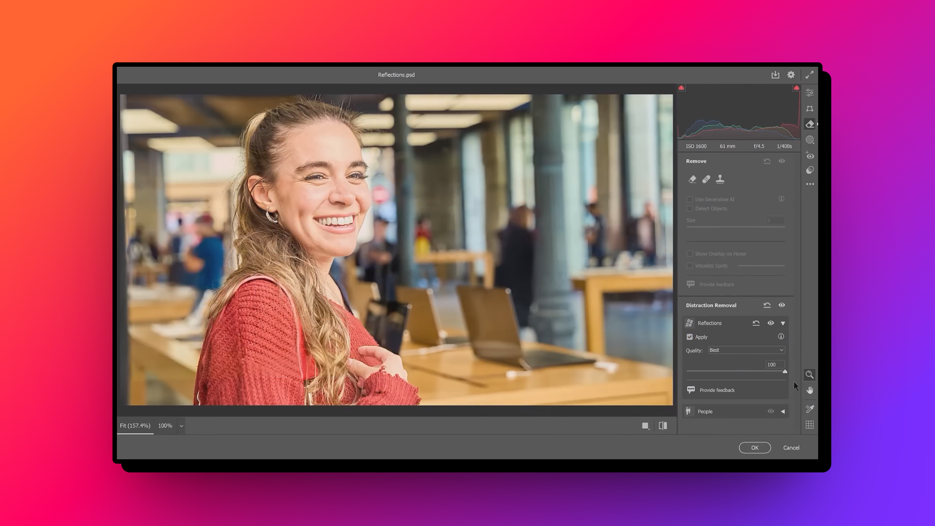 Export your clean-looking image