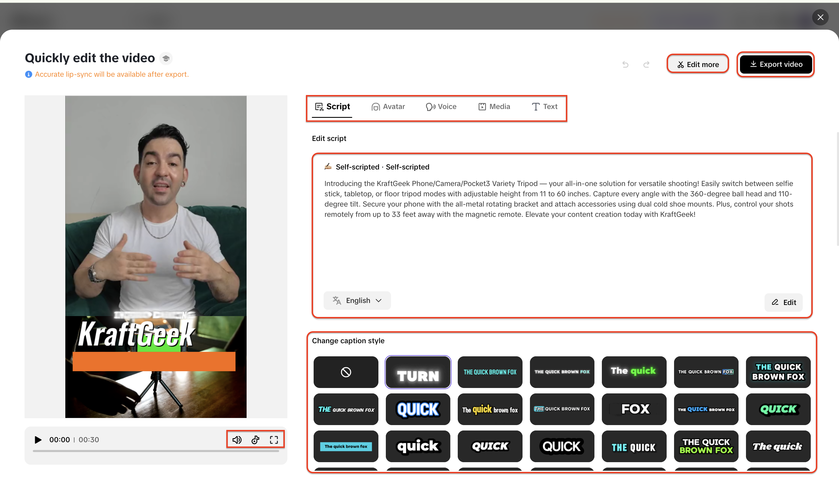 Hit the Edit more button