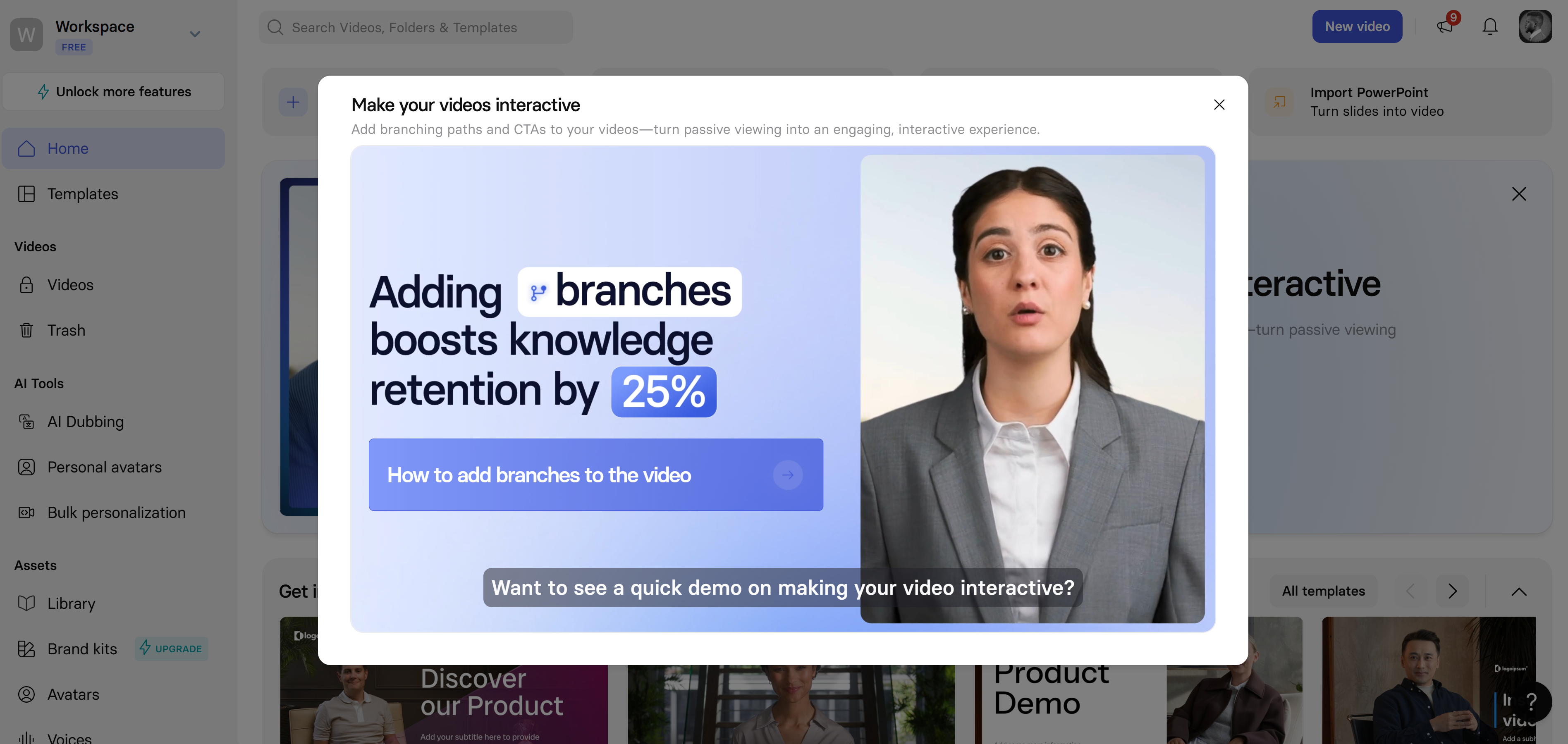 Synthesia: online video presentation maker