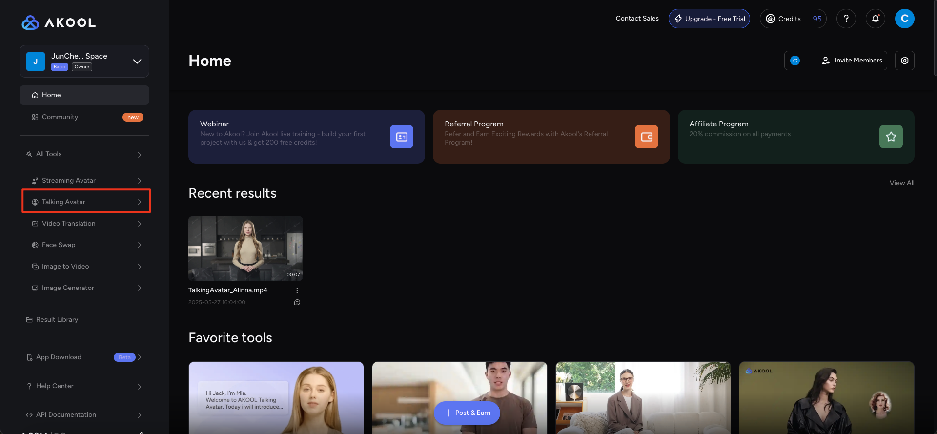 Generator avatar Akool AI