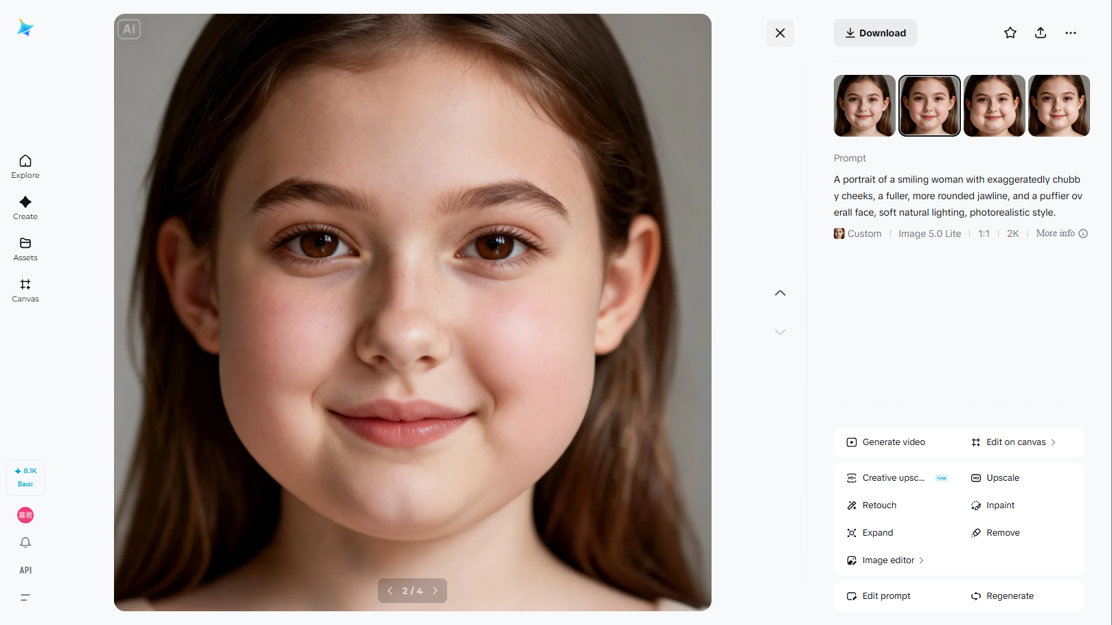 Refine and download your photo