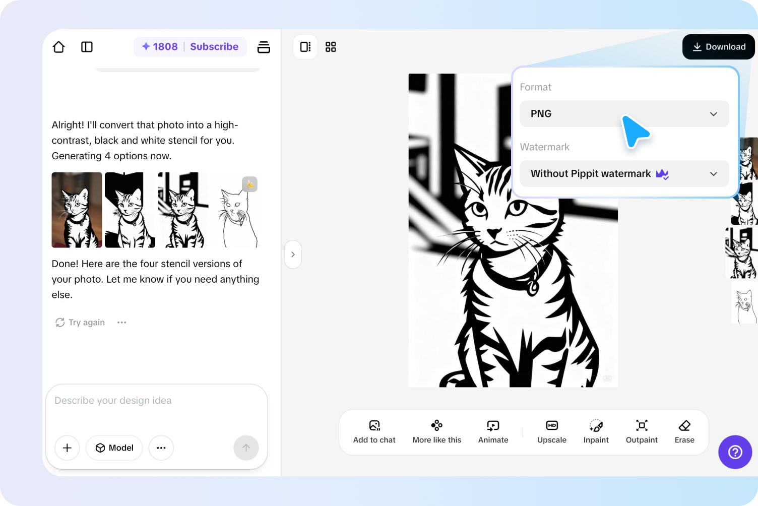 refine and download
