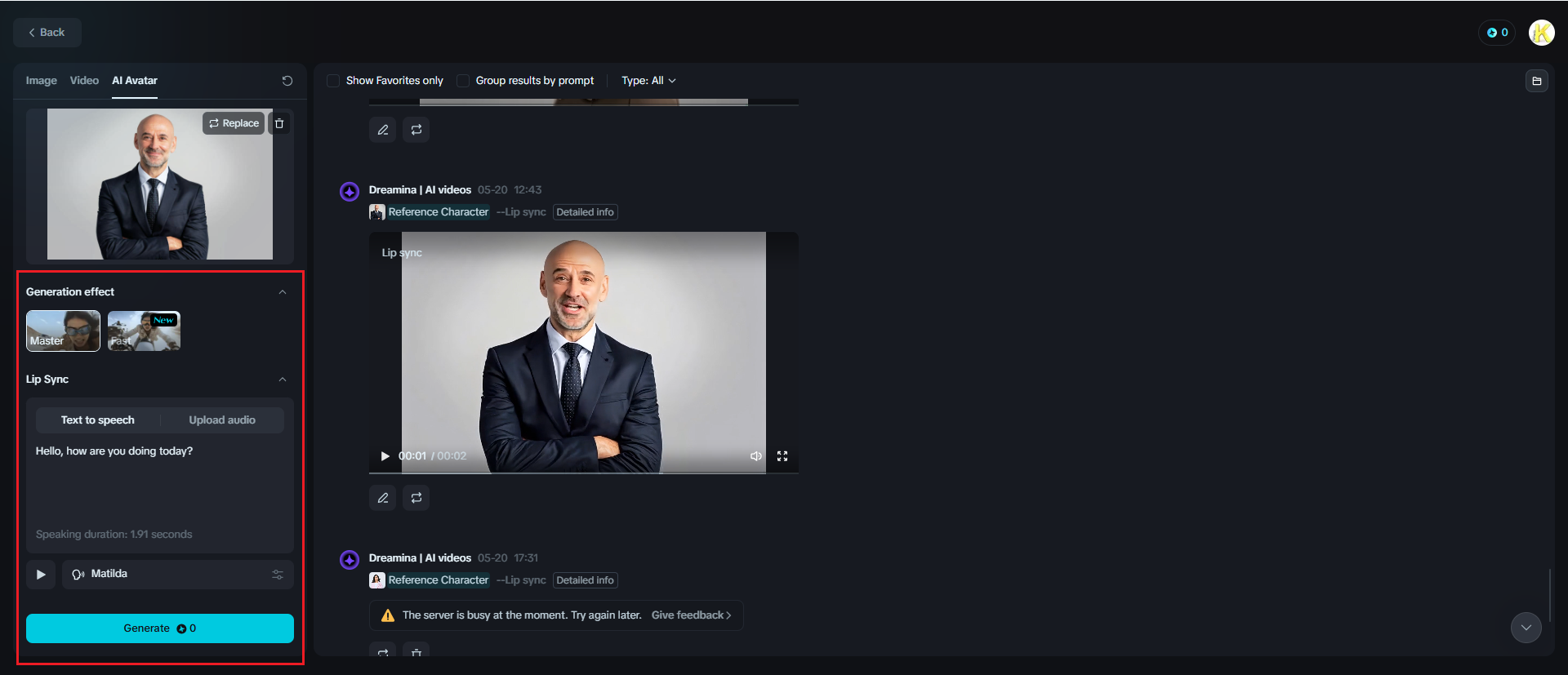 free ai avatar talking
