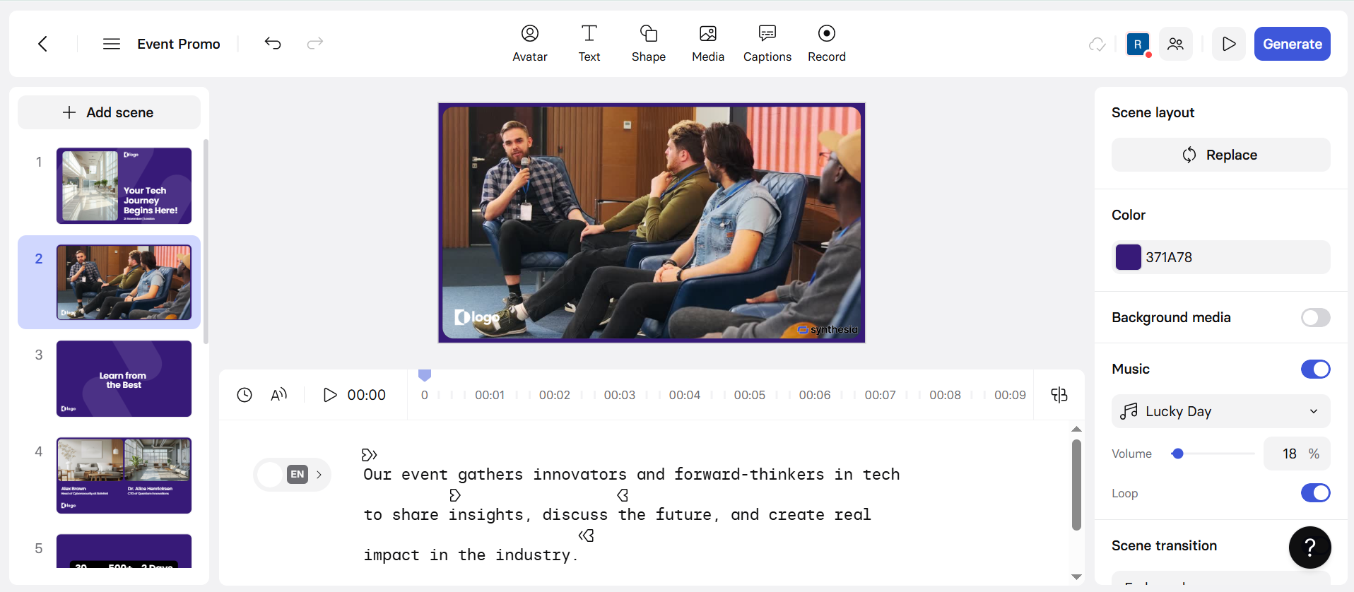 Synthesia - affiliate marketing AI video generator
