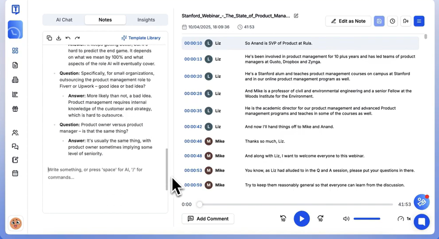 Transkriptor: la mejor extensión de texto a voz para Chrome.