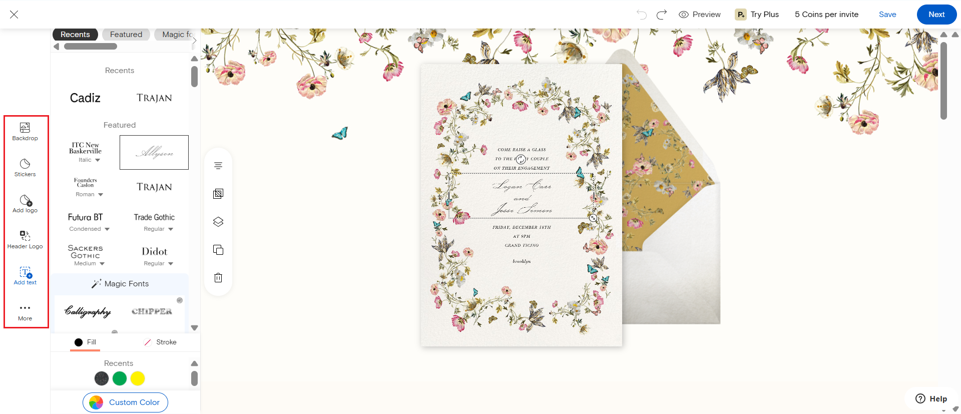 engagement party cards