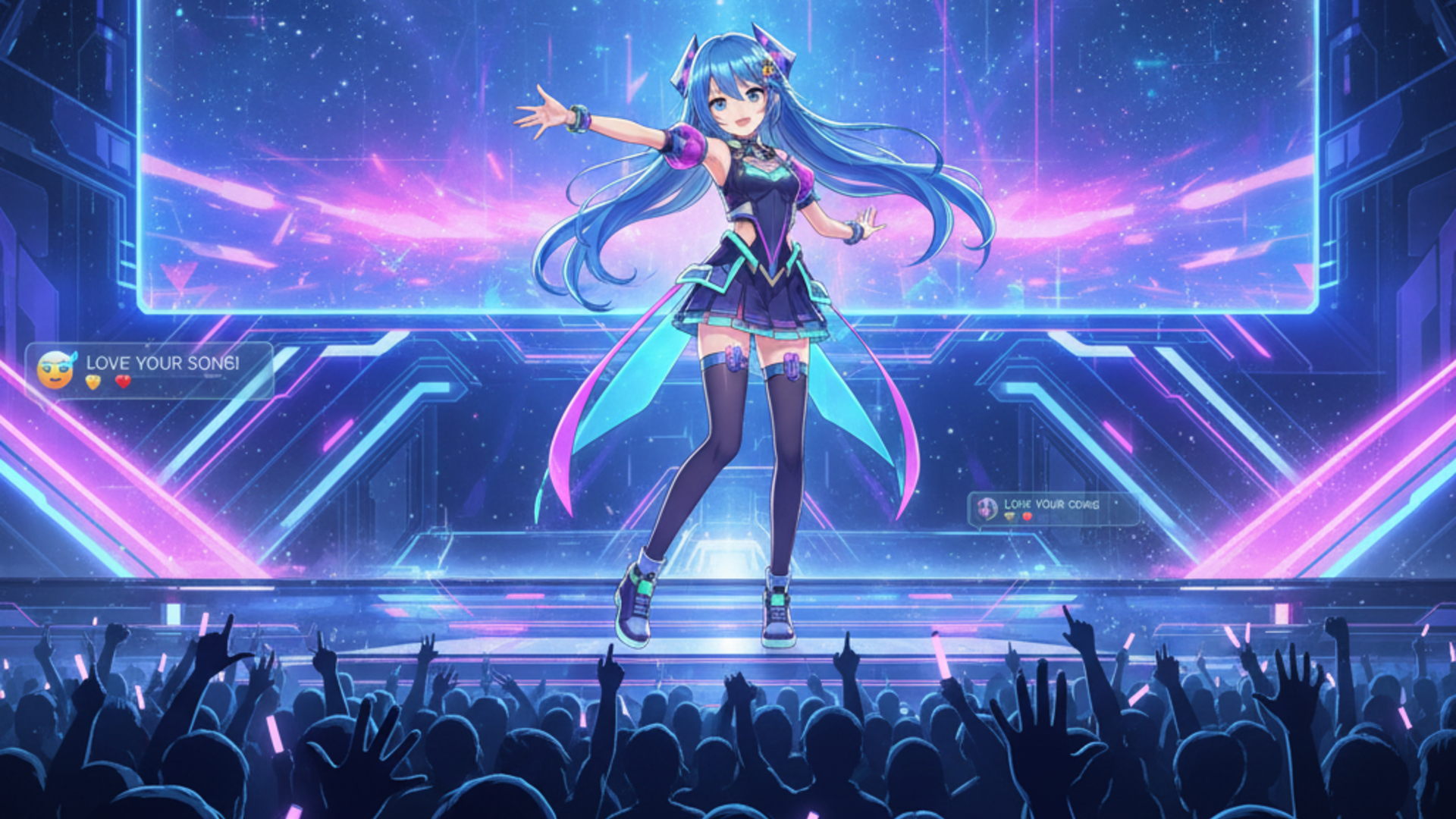 Use of OmniHuman 1.5 in live digital performance