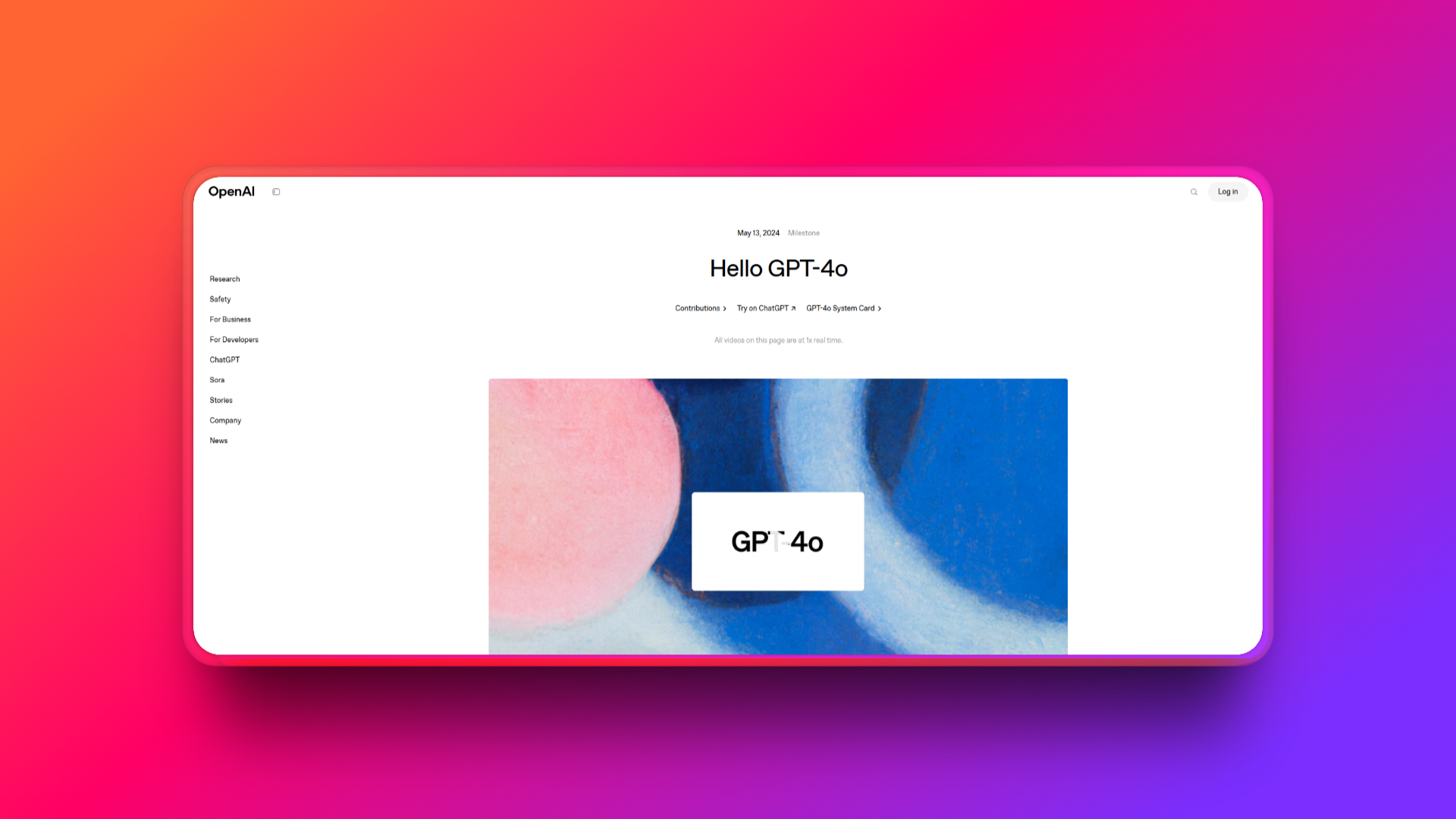 由 OpenAI 推出的 GPT-4o