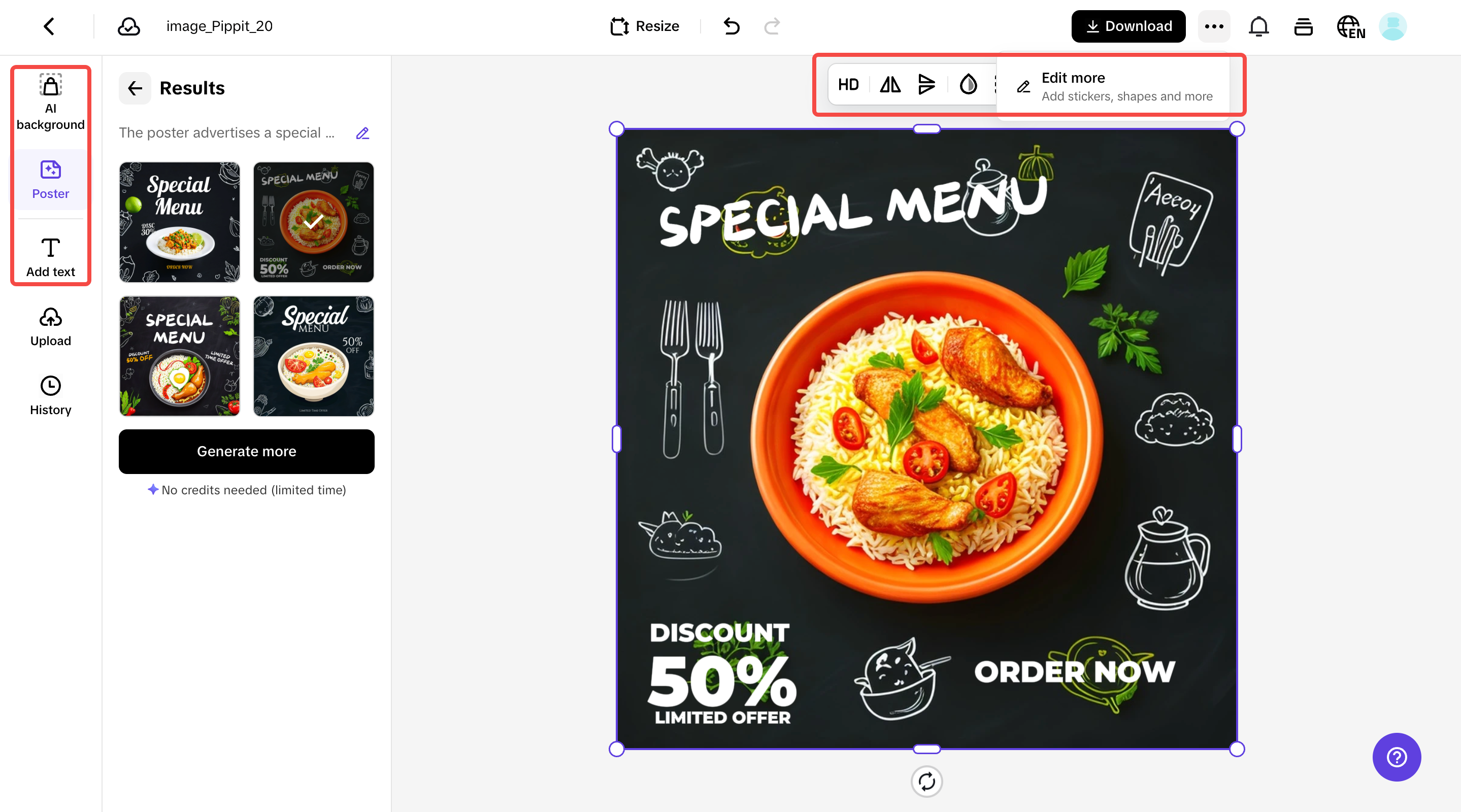 Personalize your poster