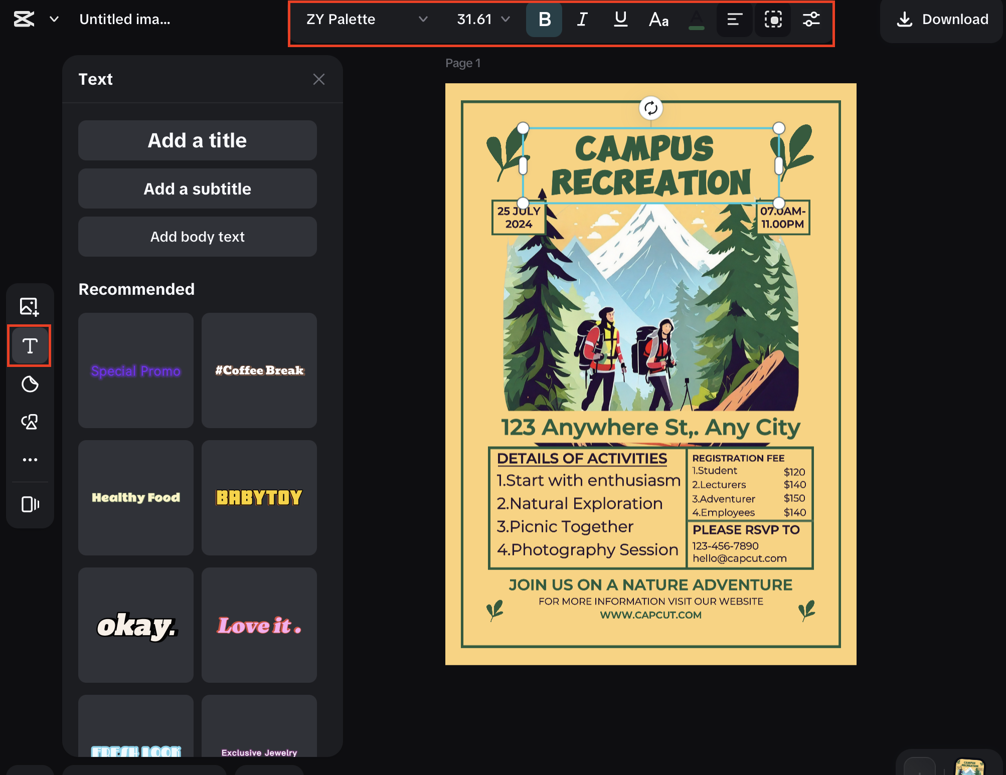Editing text content while maintaining original layout style