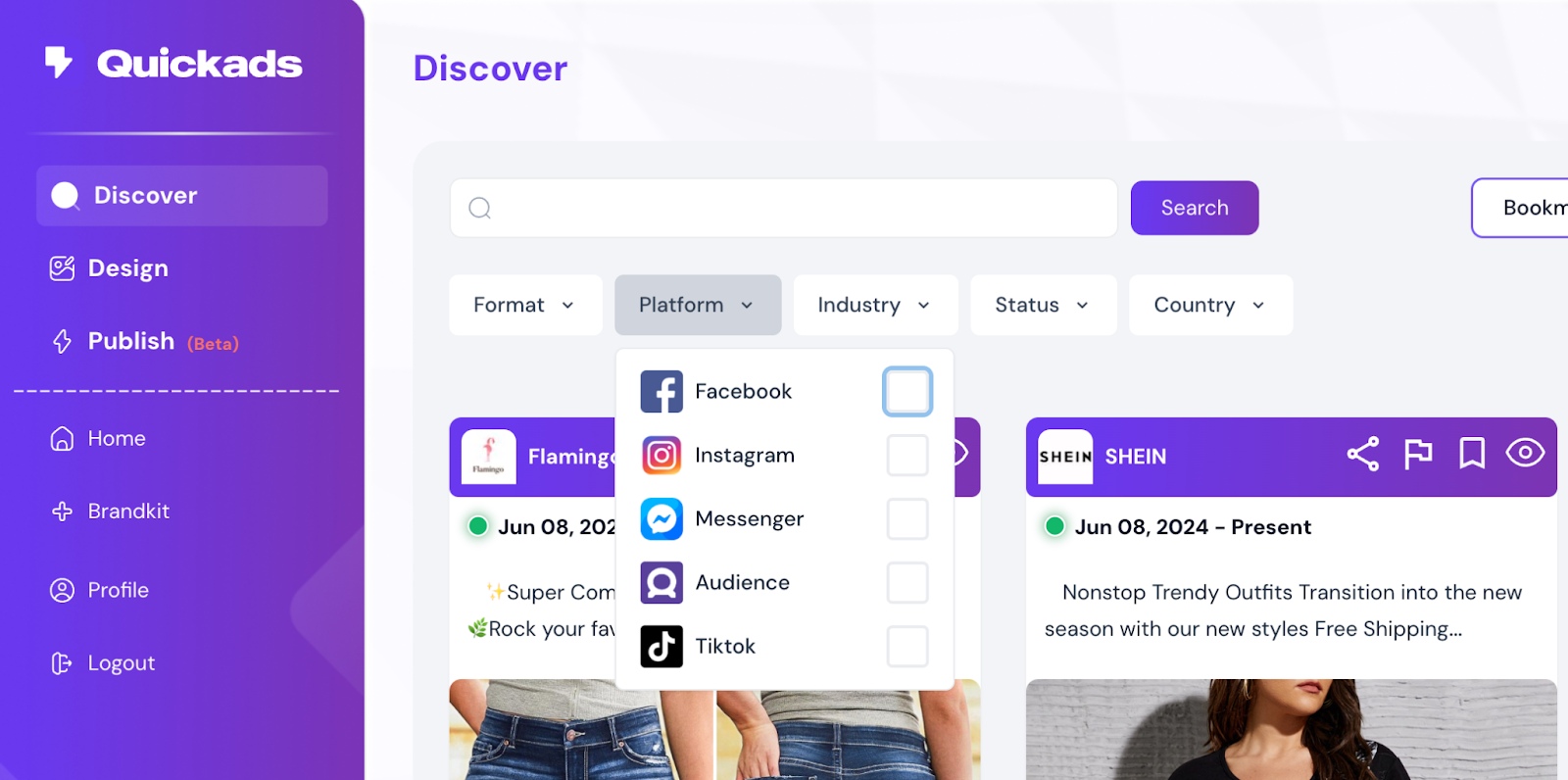 Generador de anuncios AI Quickads
