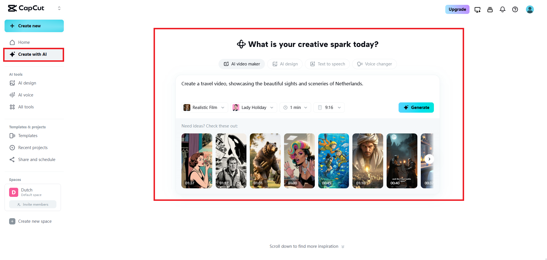 Enter your video creation details