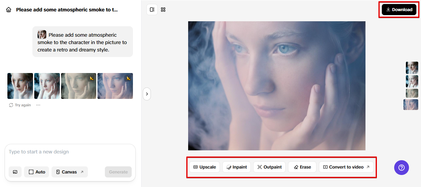 Exporting image from Pippit