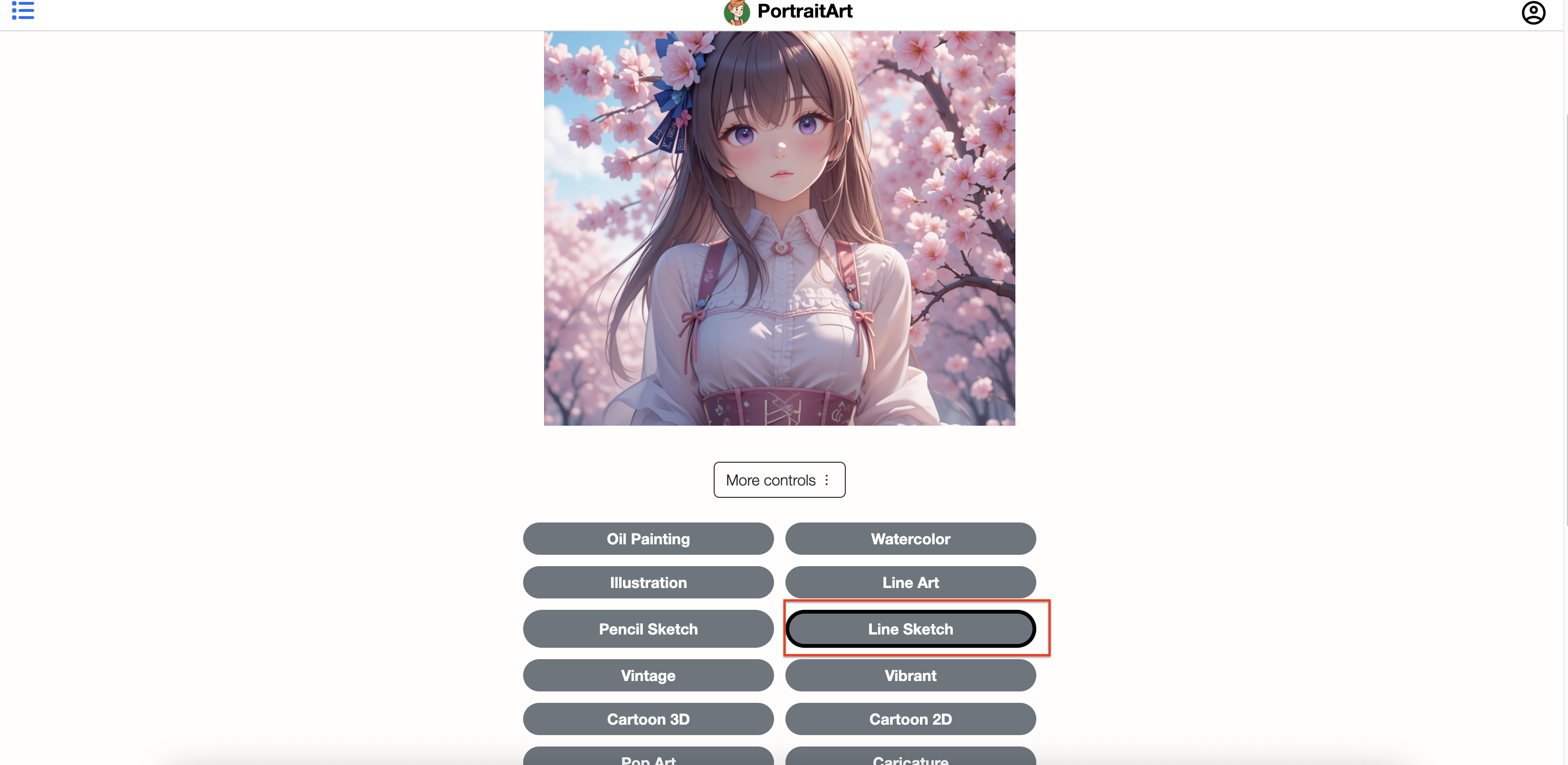 Escolha um estilo de arte de desenho contorno