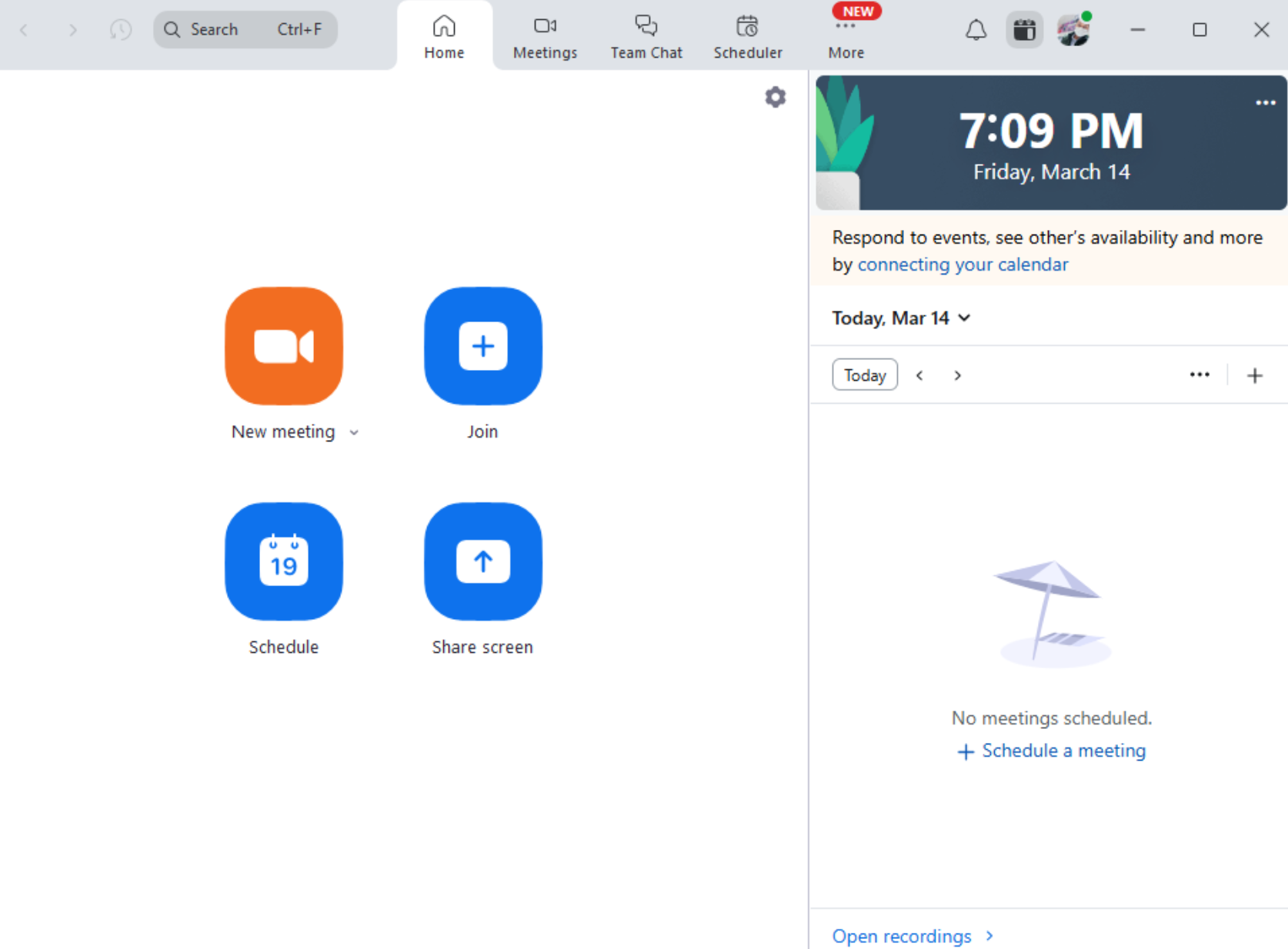 Start a Zoom meeting