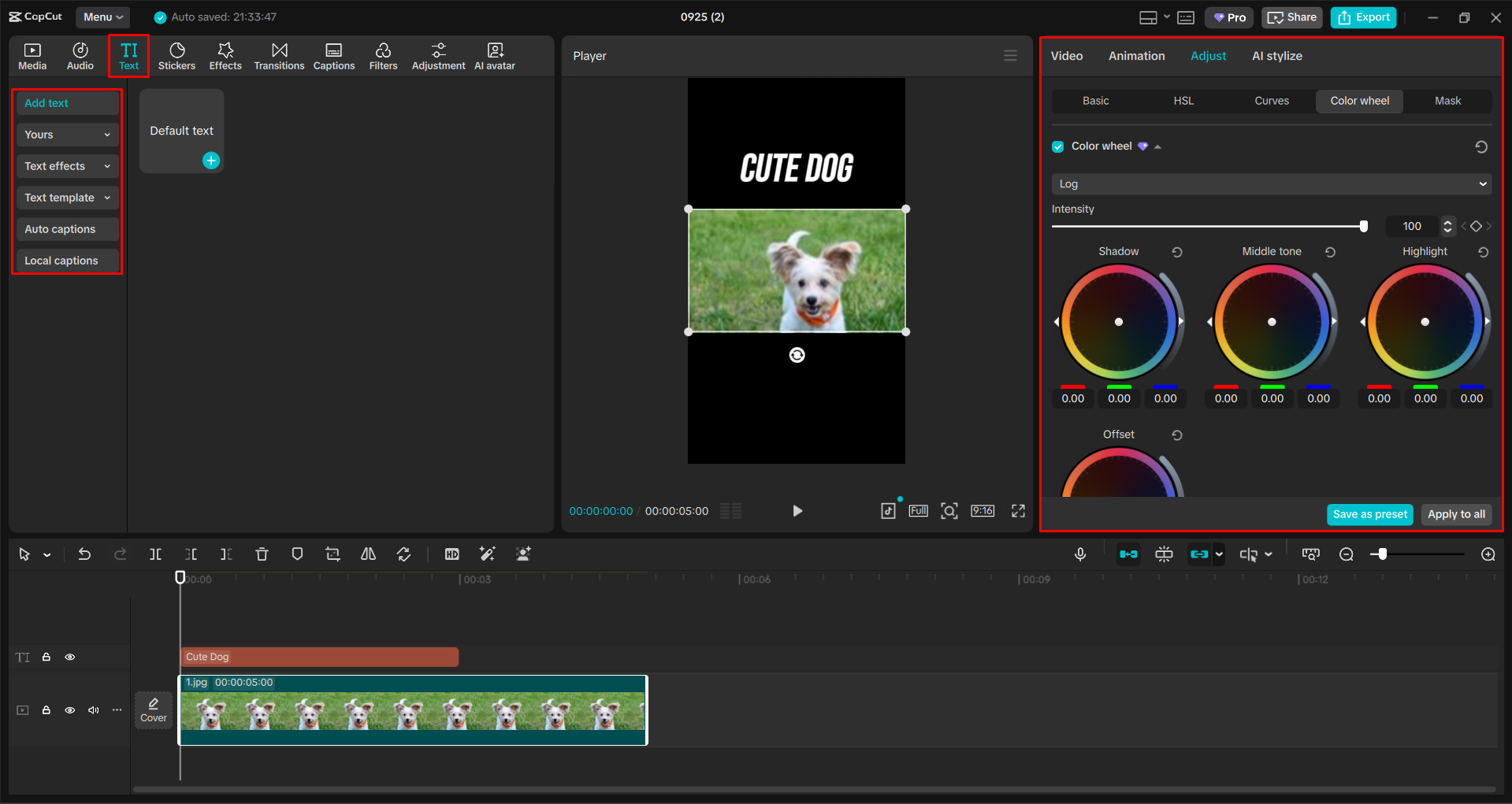 Customizing the AI video in the CapCut desktop video editor