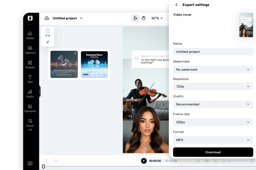 export and share