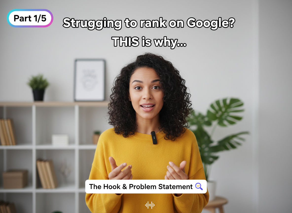 Περίπτωση: Άρθρο SEO σε εξηγητικό TikTok—αριθμημένα καρέ, κόλπα, απλοποιημένη ακολουθία βημάτων.