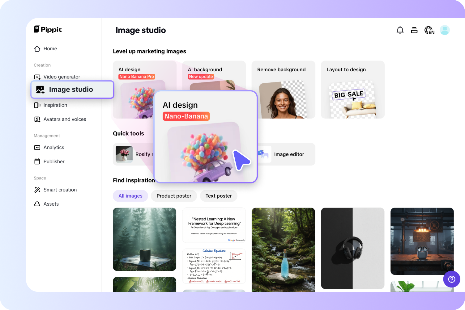 Upload images from links or your devices