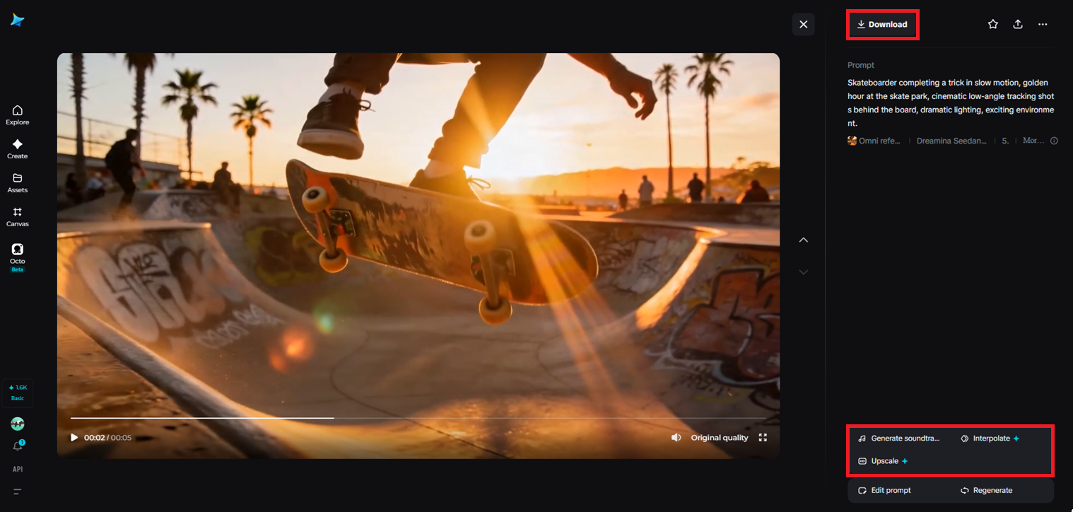 Preview, enhance, and download