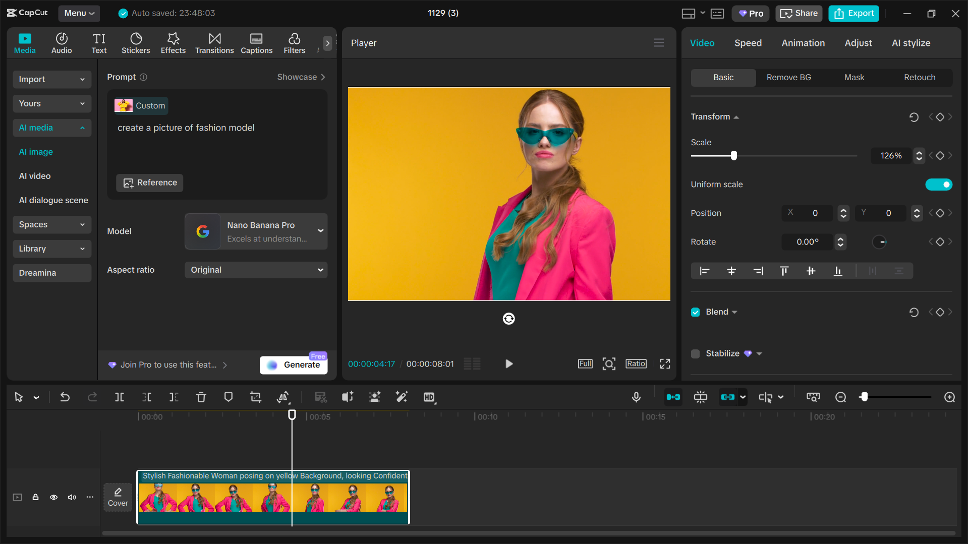 Text-to-image generator in CapCut