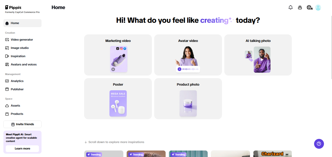 Pippit AI talking photo