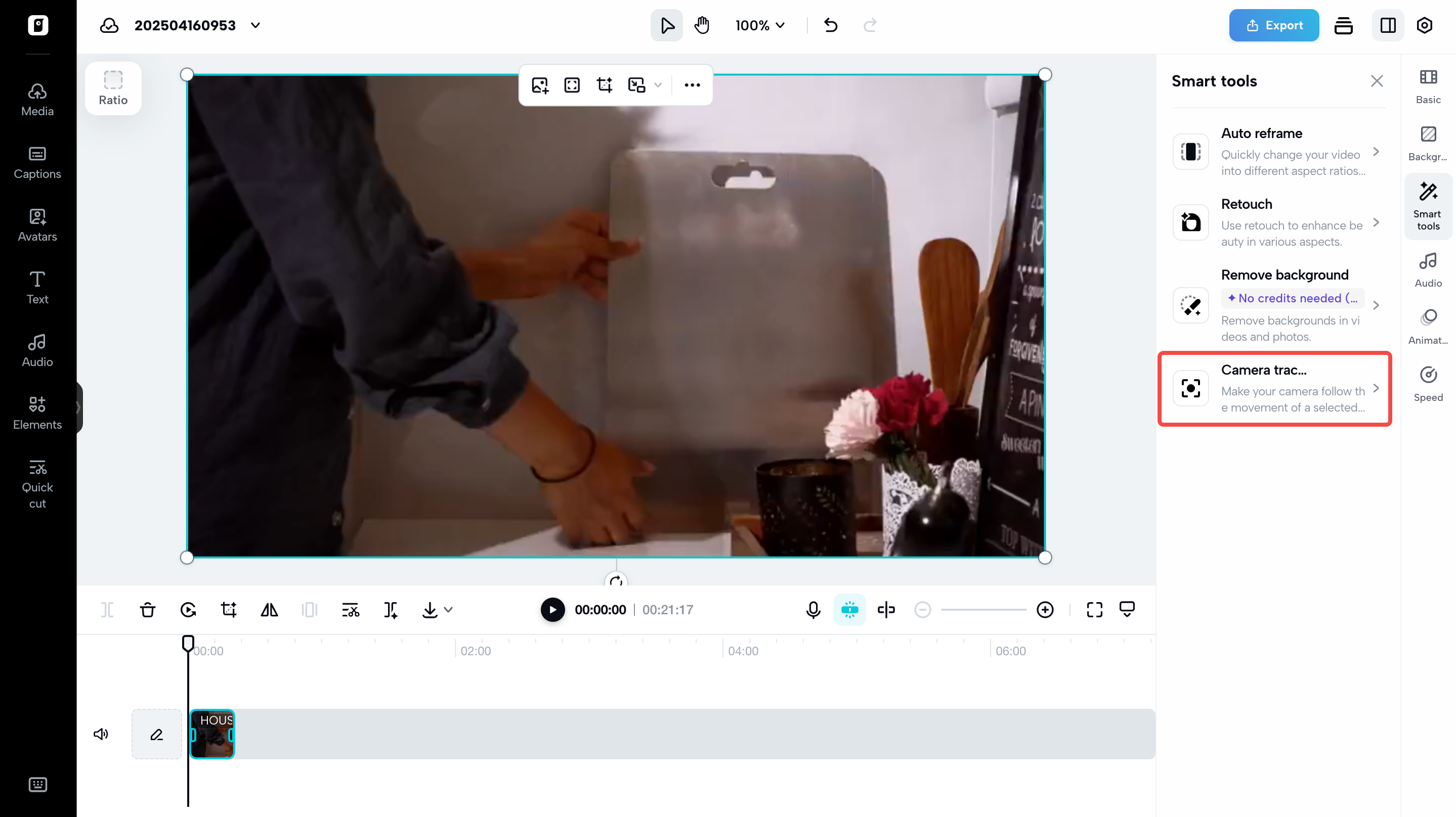 Enable camera tracking