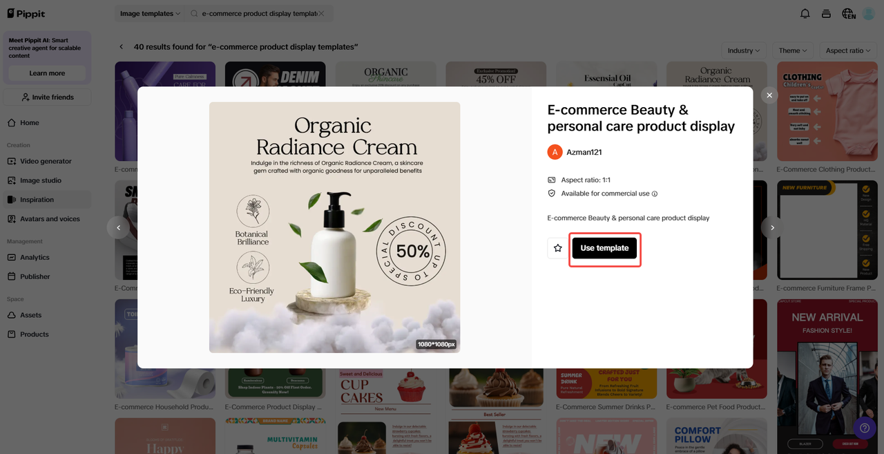 Choose a template and customize