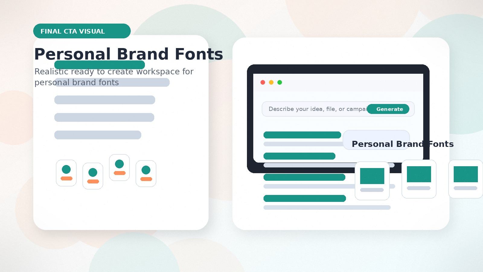 Personal Brand Fonts realistic final CTA visual visual for personal brand fonts