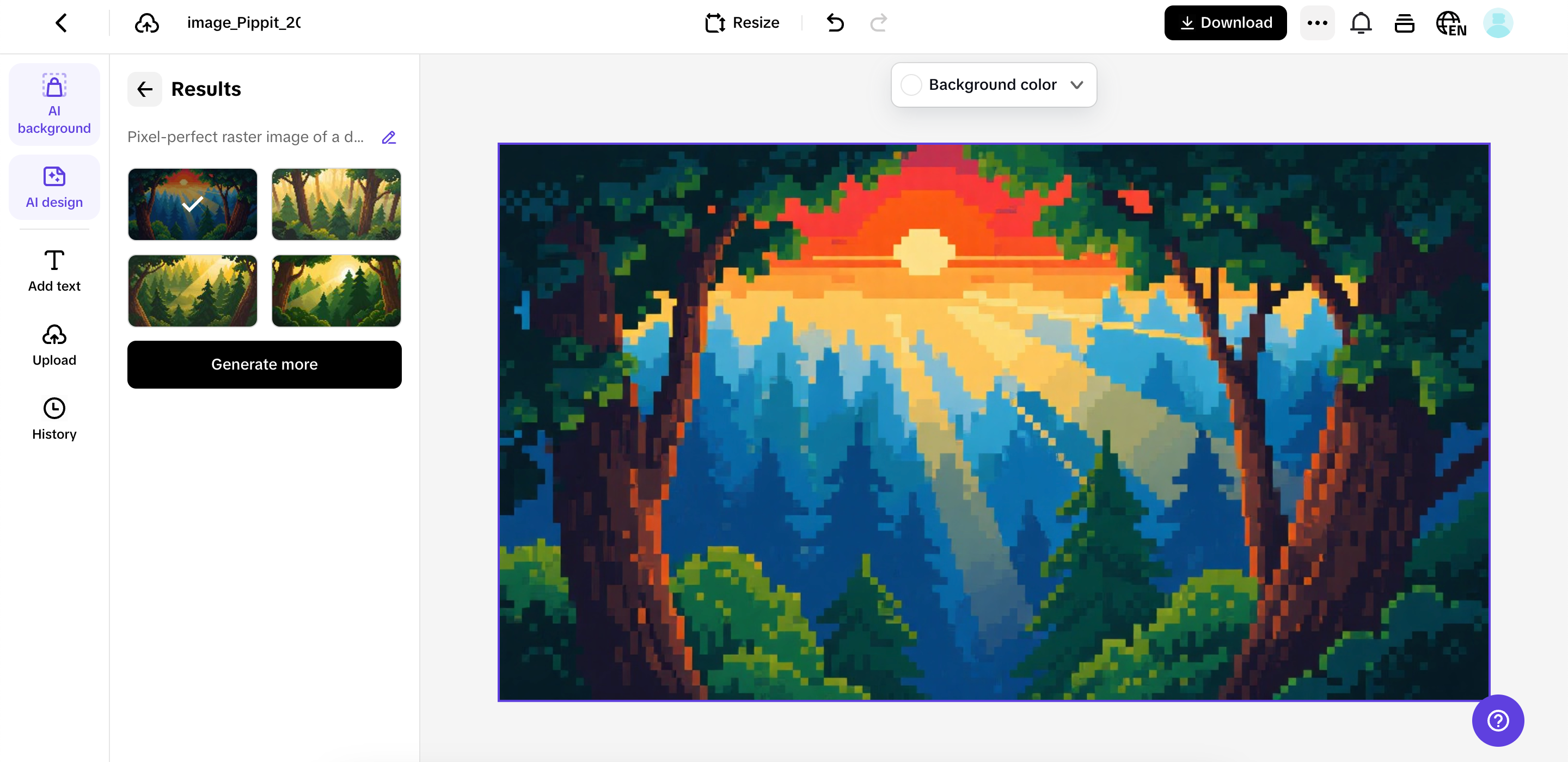 AI-generated raster images